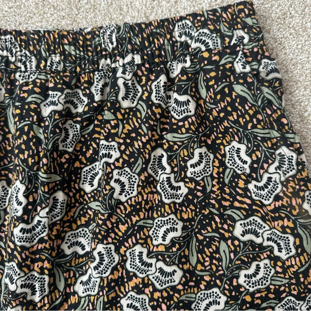 Rachel Zoe Linen Floral Skirt Size Medium